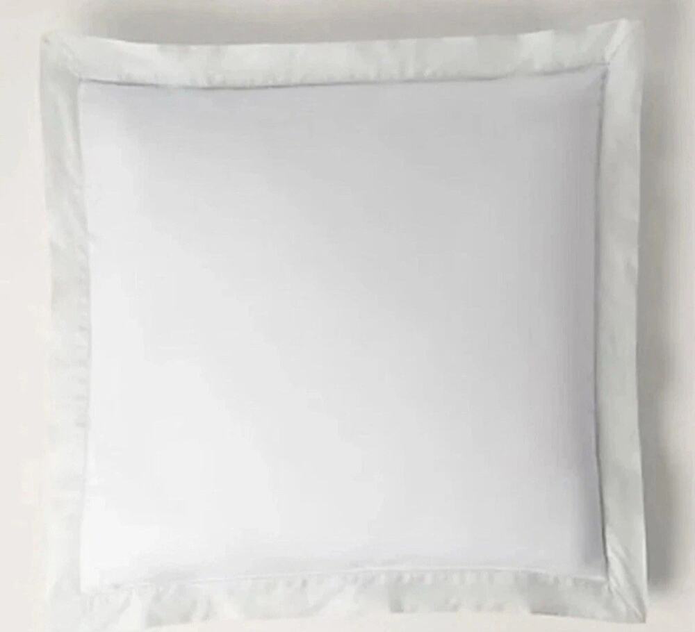 2 Ralph Lauren Organic Sateen Border European Euro Sham Parchment White 26x26